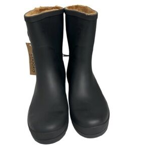 Chooka, Women’s Delridge Faux Fur Mid Rain Boot with Buckle Detail